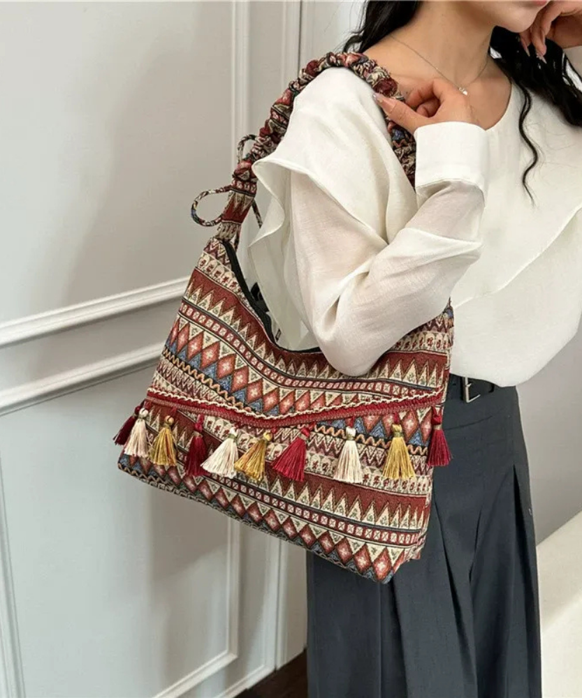 Marivelle Tassel-Trim Tote Bag