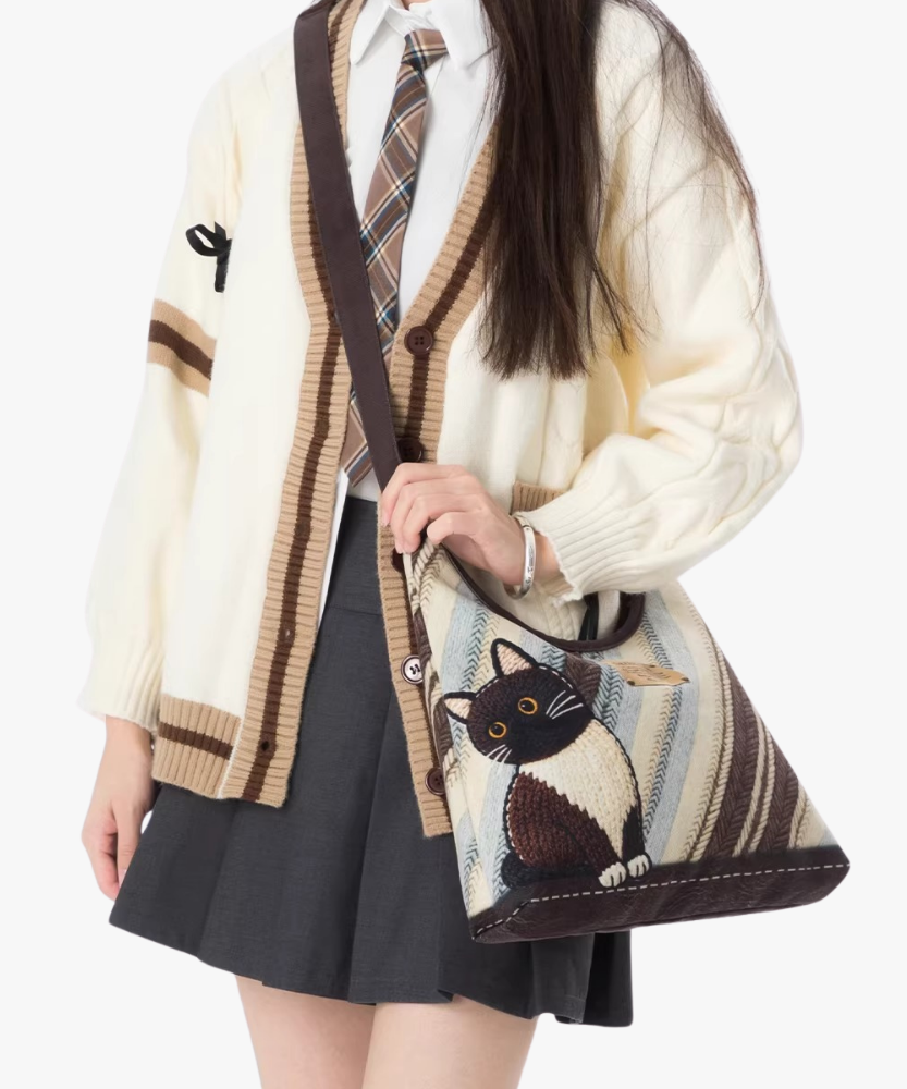 Mistrielle Cat Motif Shoulder Bag