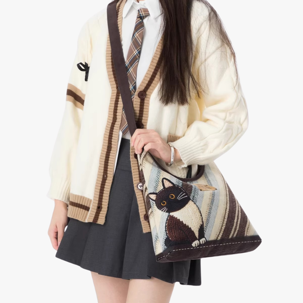 Mistrielle Cat Motif Shoulder Bag