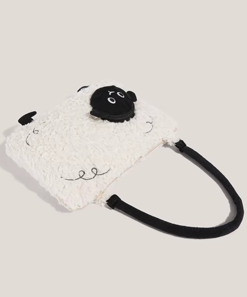 Mielune Plush Sheep Shoulder Bag