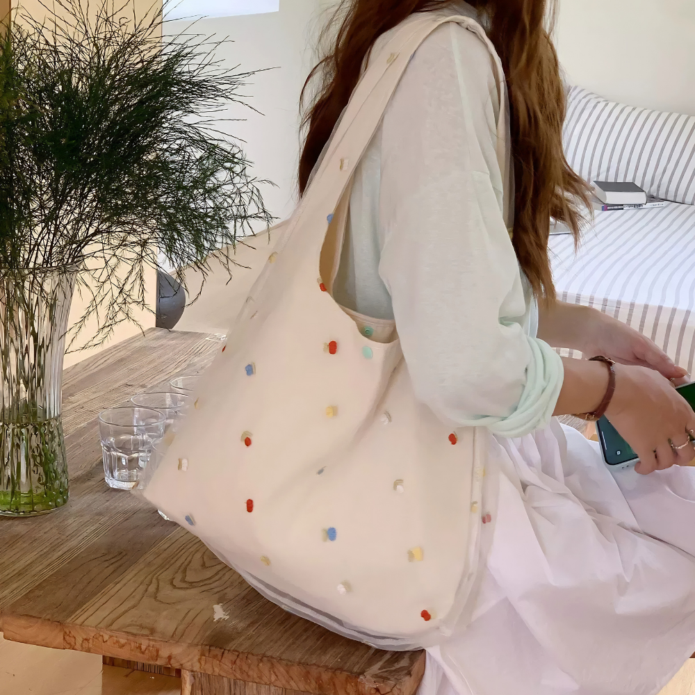 Antria Embroidered Shoulder Bag