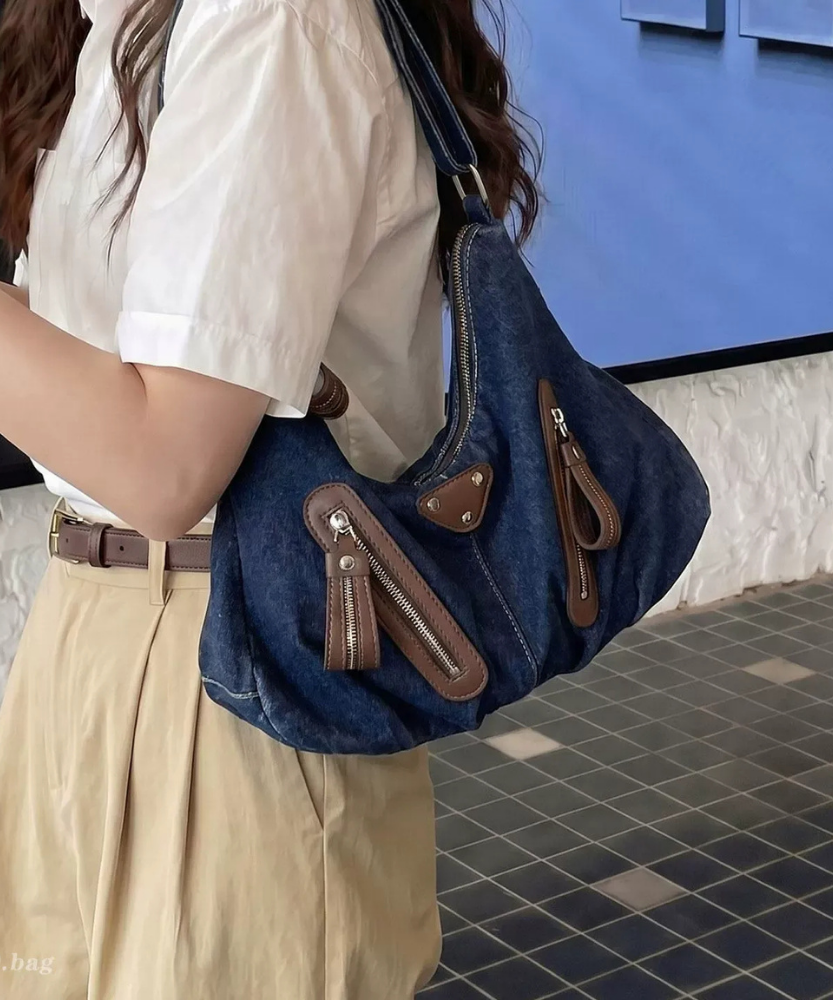 Indara Denim Shoulder Bag