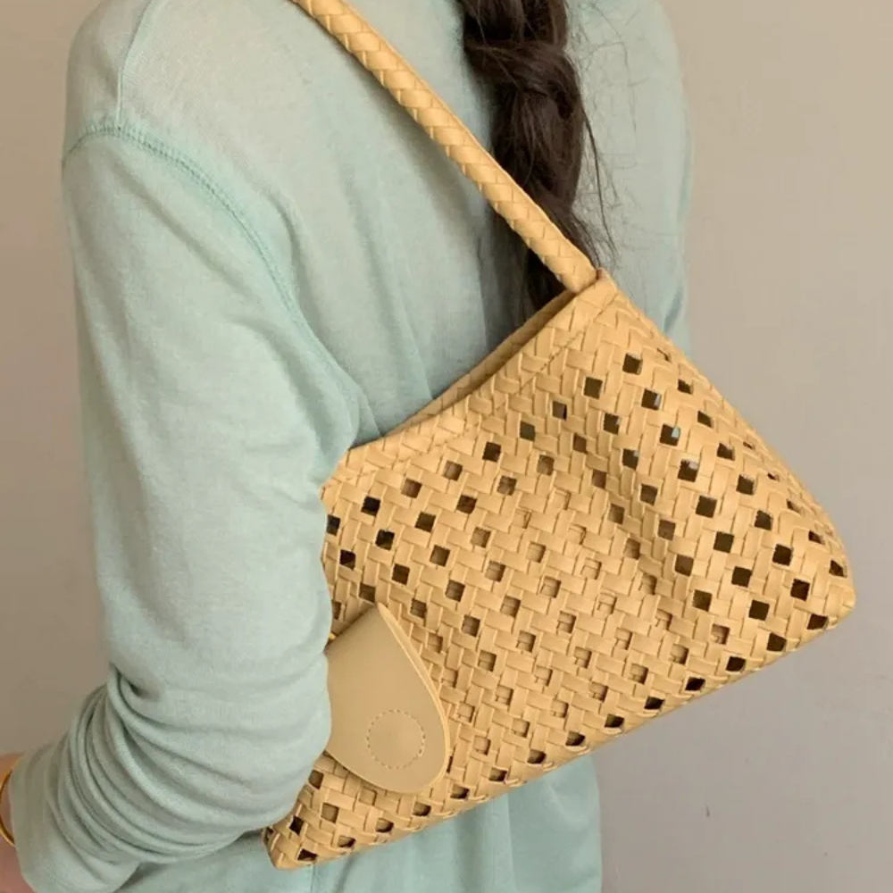 Tesoria Woven Shoulder Bag