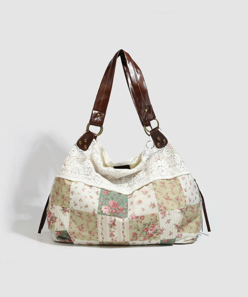 Olyra Lace-Trim Shoulder Bag