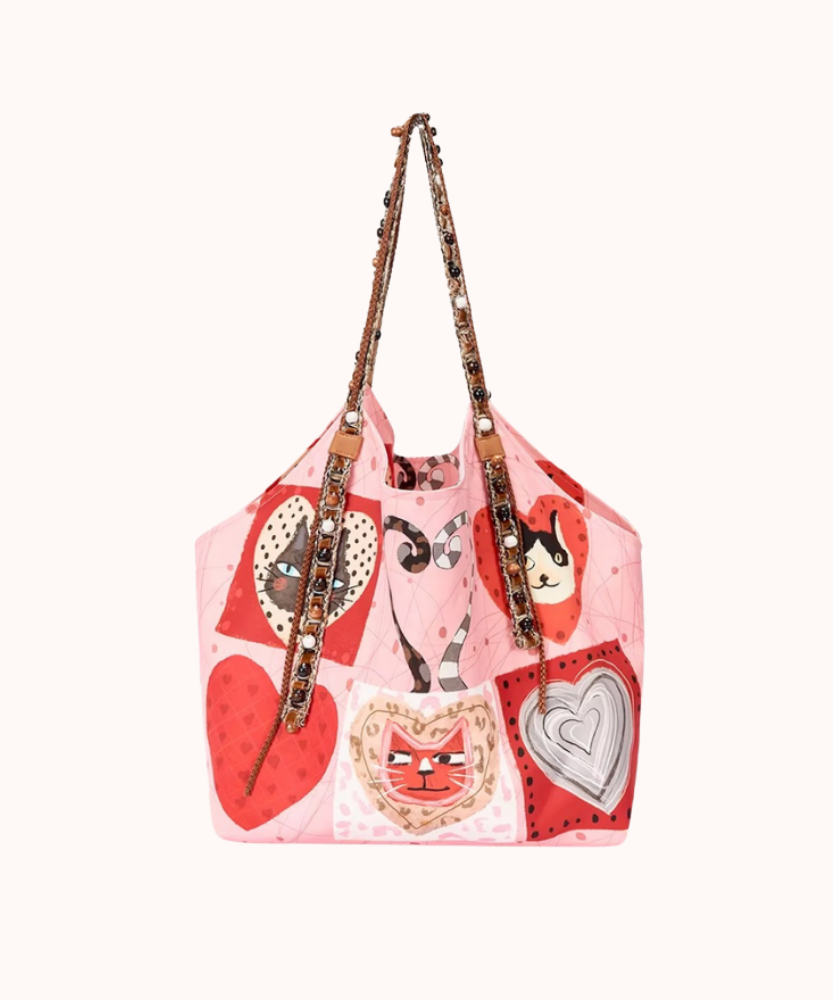 Cœuria Cat Print Shoulder Bag
