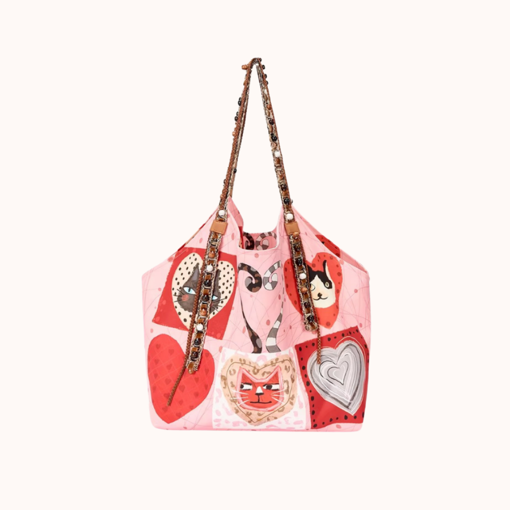 Cœuria Cat Print Shoulder Bag