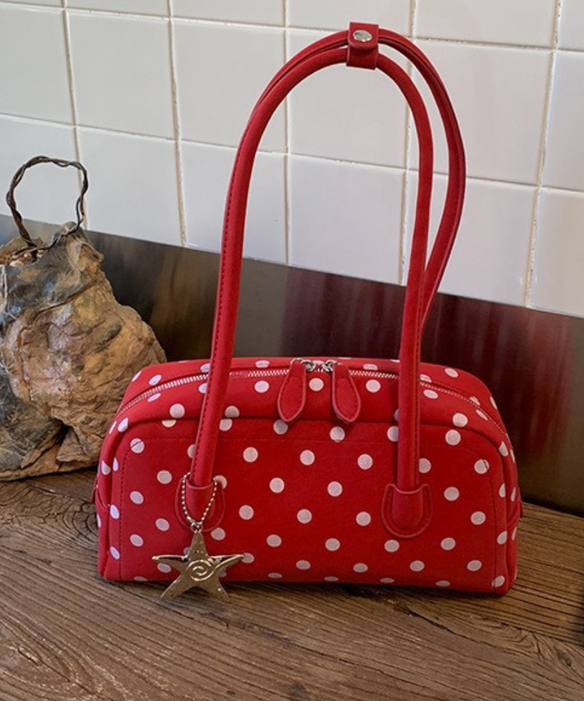 Poléris Polka Dot Barrel Bag