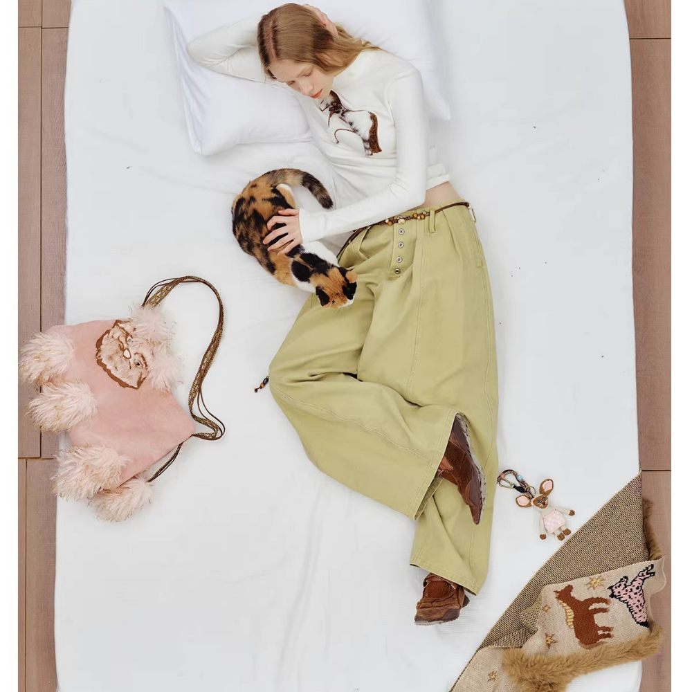 Félinea Faux Fur Cat Shoulder Bag