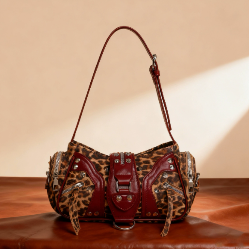 Fauvine Leopard Shoulder Bag