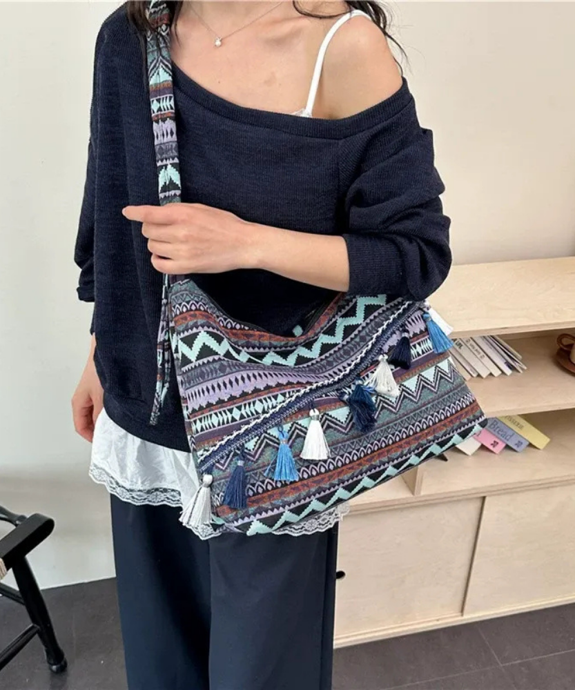 Marivelle Tassel-Trim Tote Bag