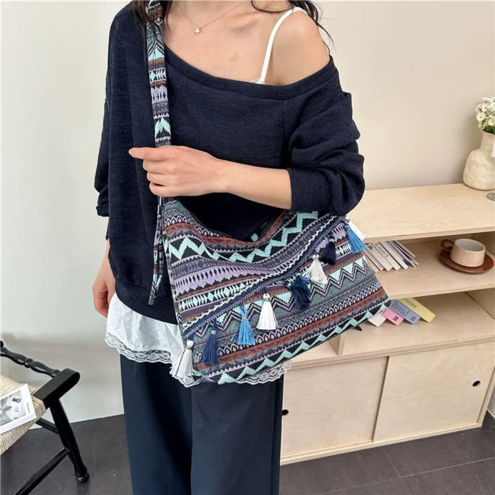 Marivelle Tassel-Trim Tote Bag