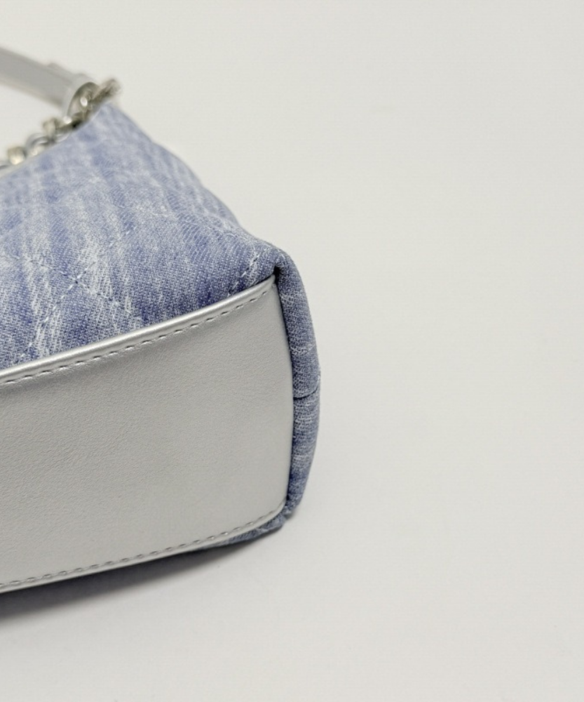 Bleuressa Quilted Denim-Look Shoulder Bag