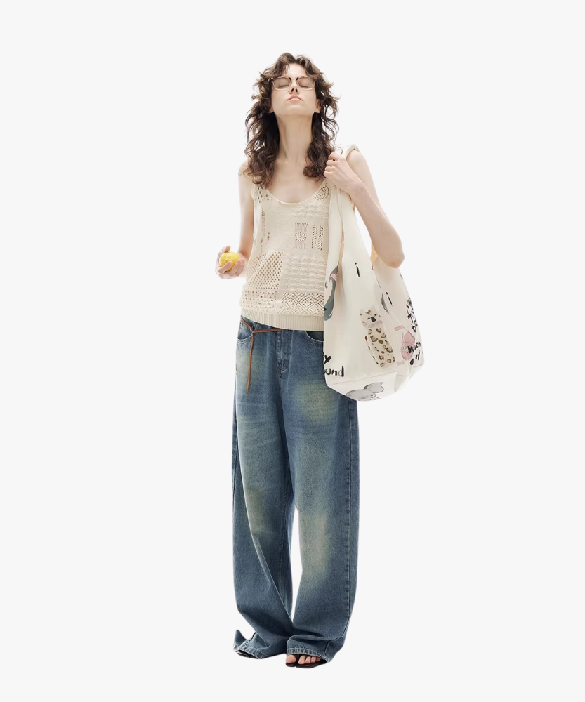 Cattéra Cat Print Oversized Shoulder Bag