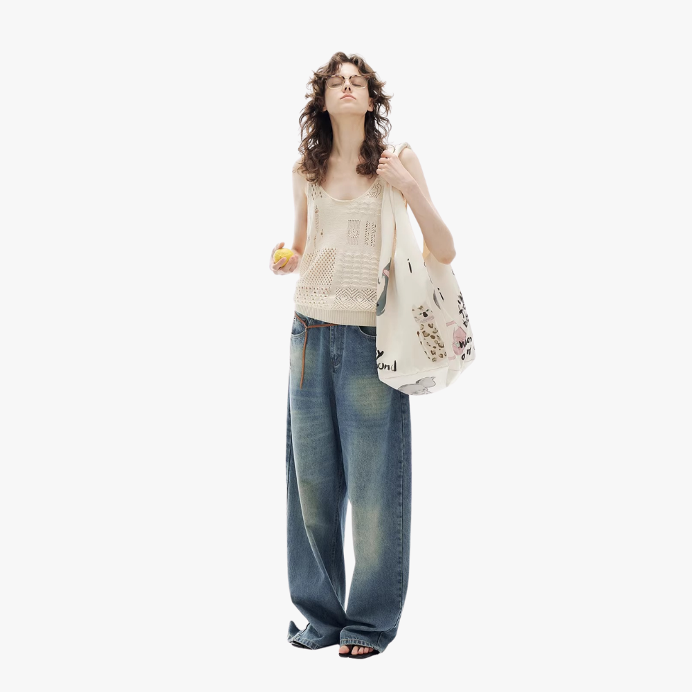 Cattéra Cat Print Oversized Shoulder Bag