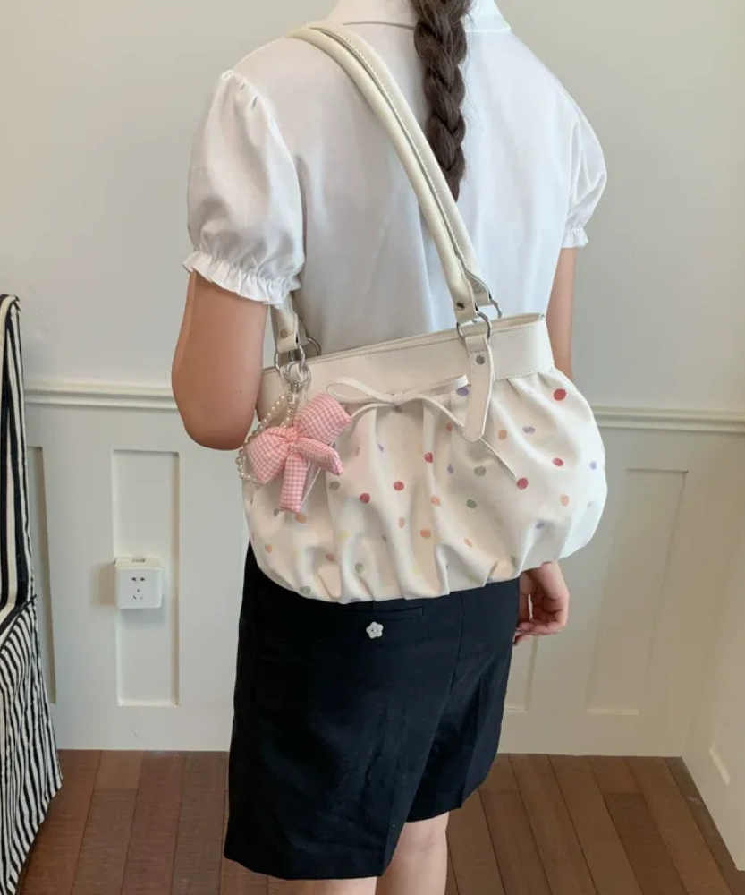 Caspina Polka Dot Shoulder Bag