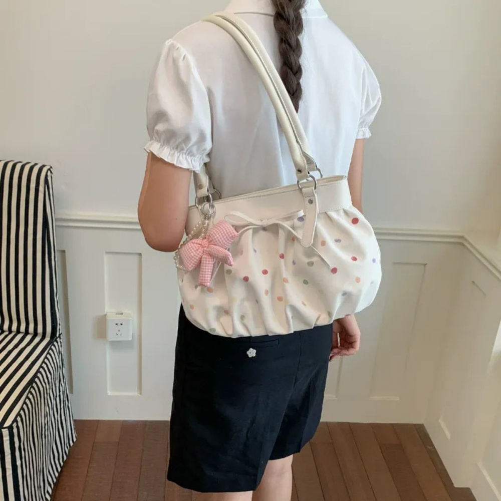Caspina Polka Dot Shoulder Bag