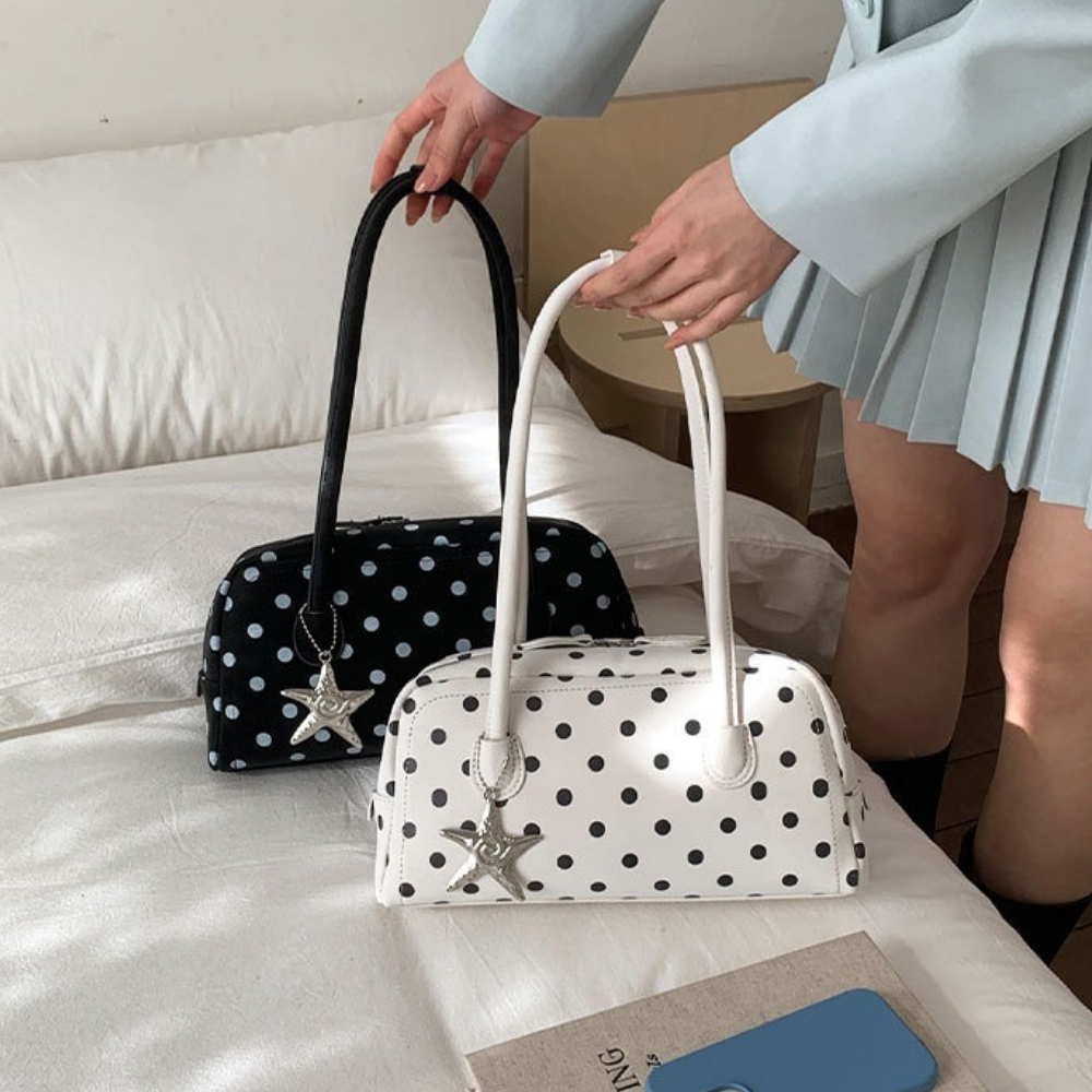 Poléris Polka Dot Barrel Bag