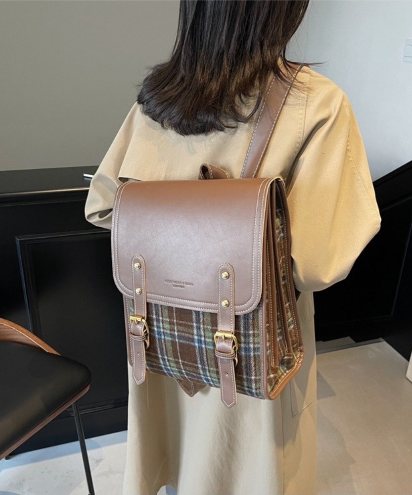 Kavira Plaid Backpack