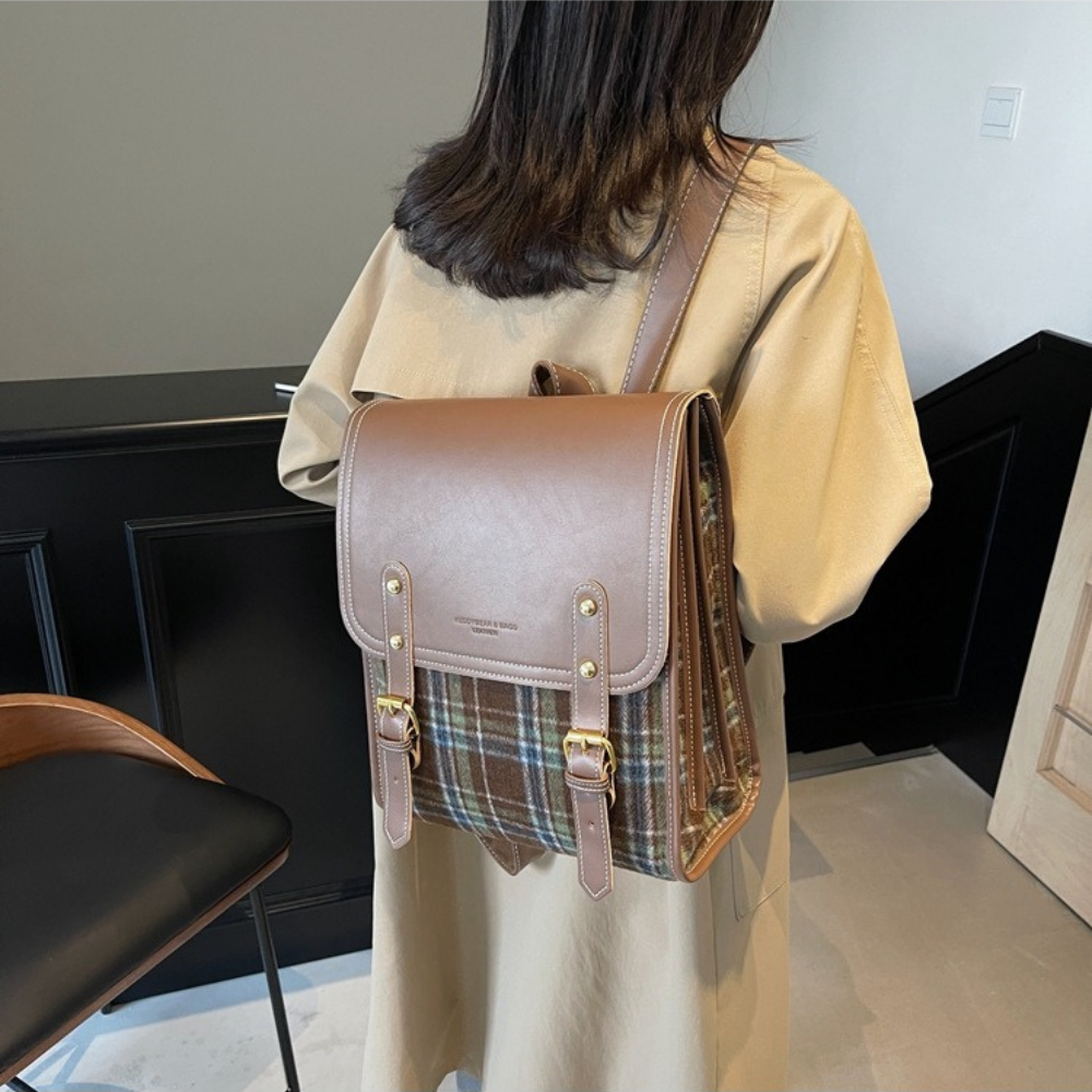 Kavira Plaid Backpack