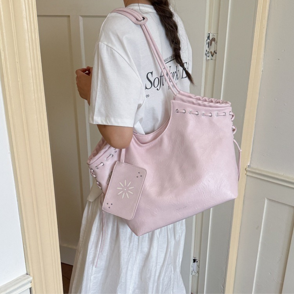 Bravelle Lace-Up Shoulder Bag