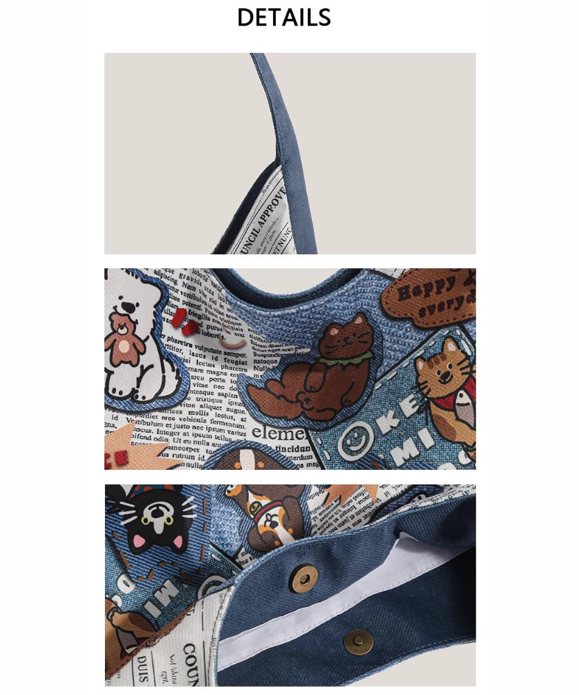 Canella Dog Print Shoulder Bag