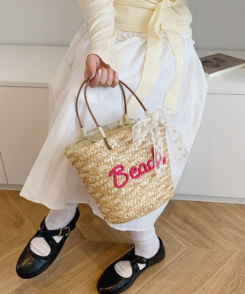 Marcelline Woven Mini Tote Bag