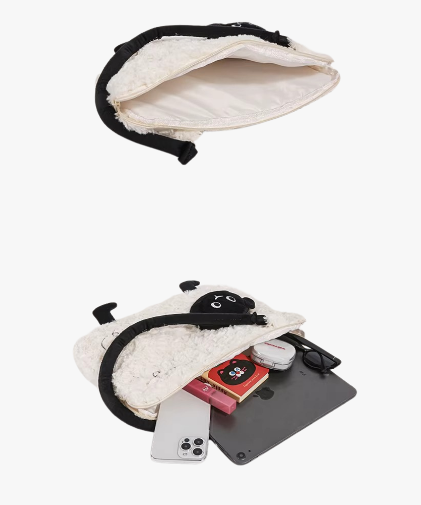 Mielune Plush Sheep Shoulder Bag