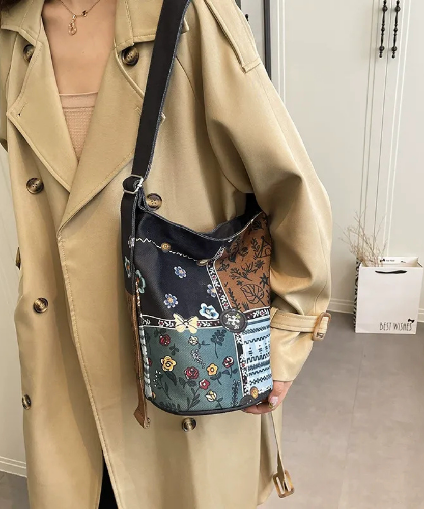Bérénice Printed Bucket Bag