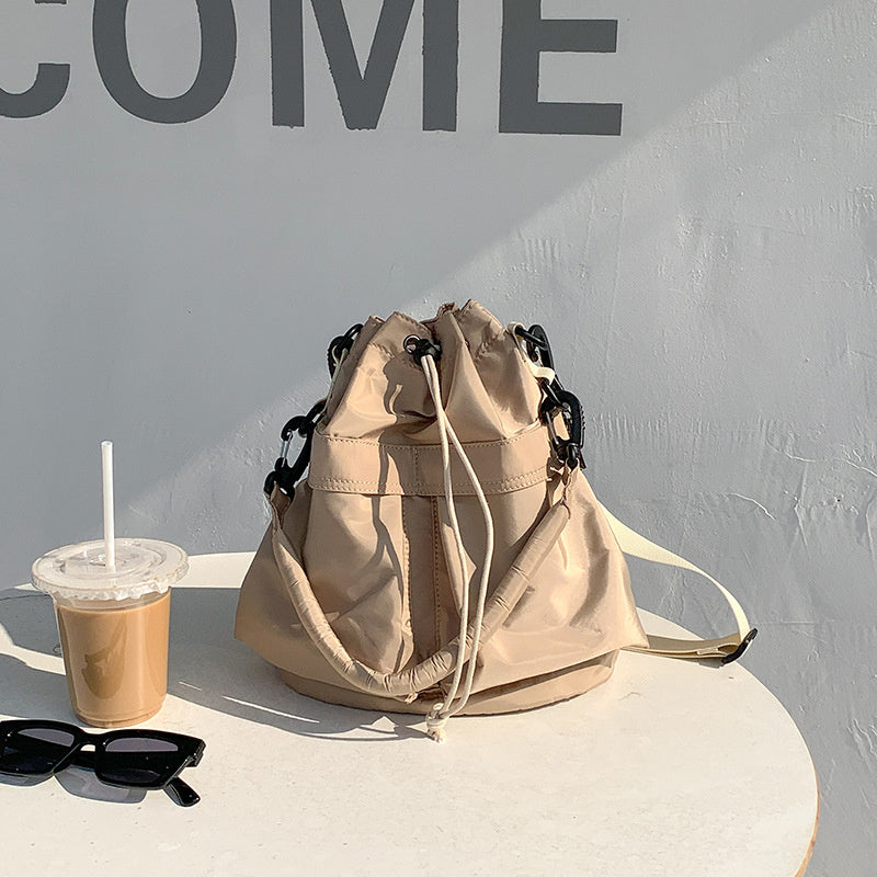 Bellance Vegan Leather Crossbody Bucket Bag