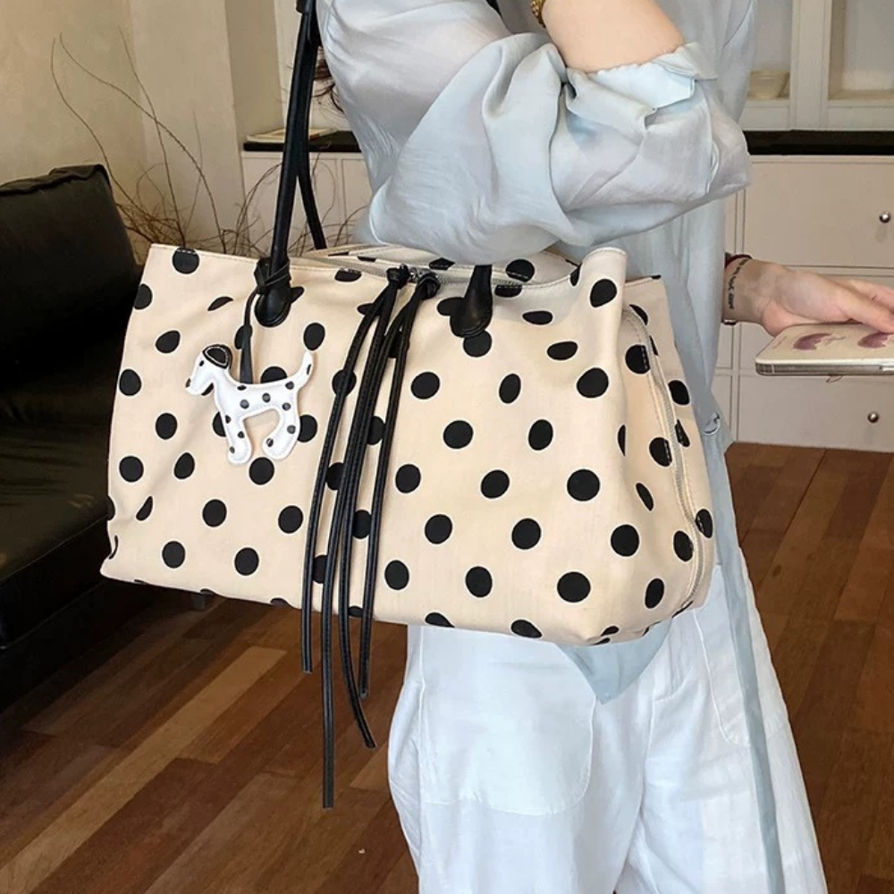 Perlina Polka Dot Tote Bag