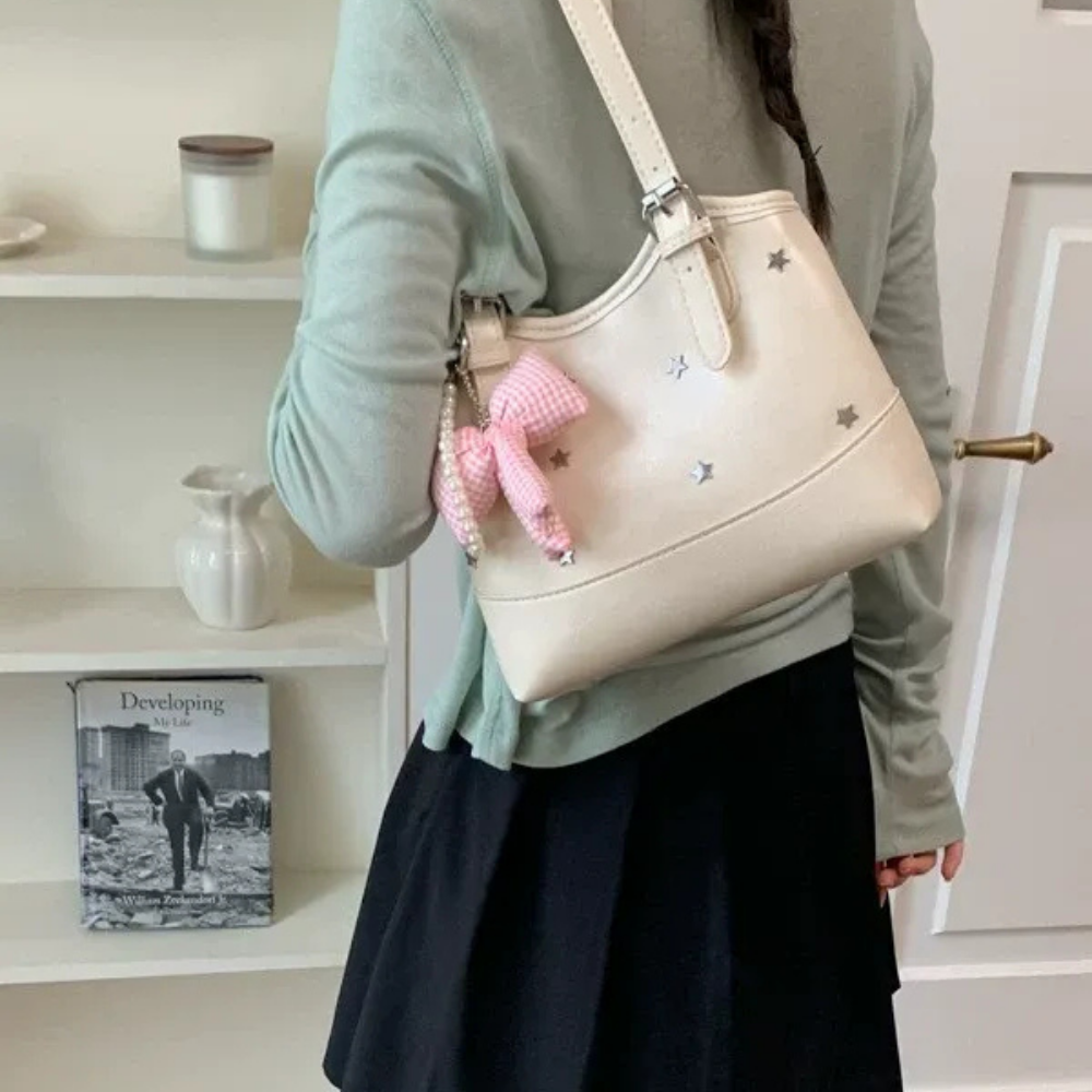 Perlisa Bow Charm Shoulder Bag