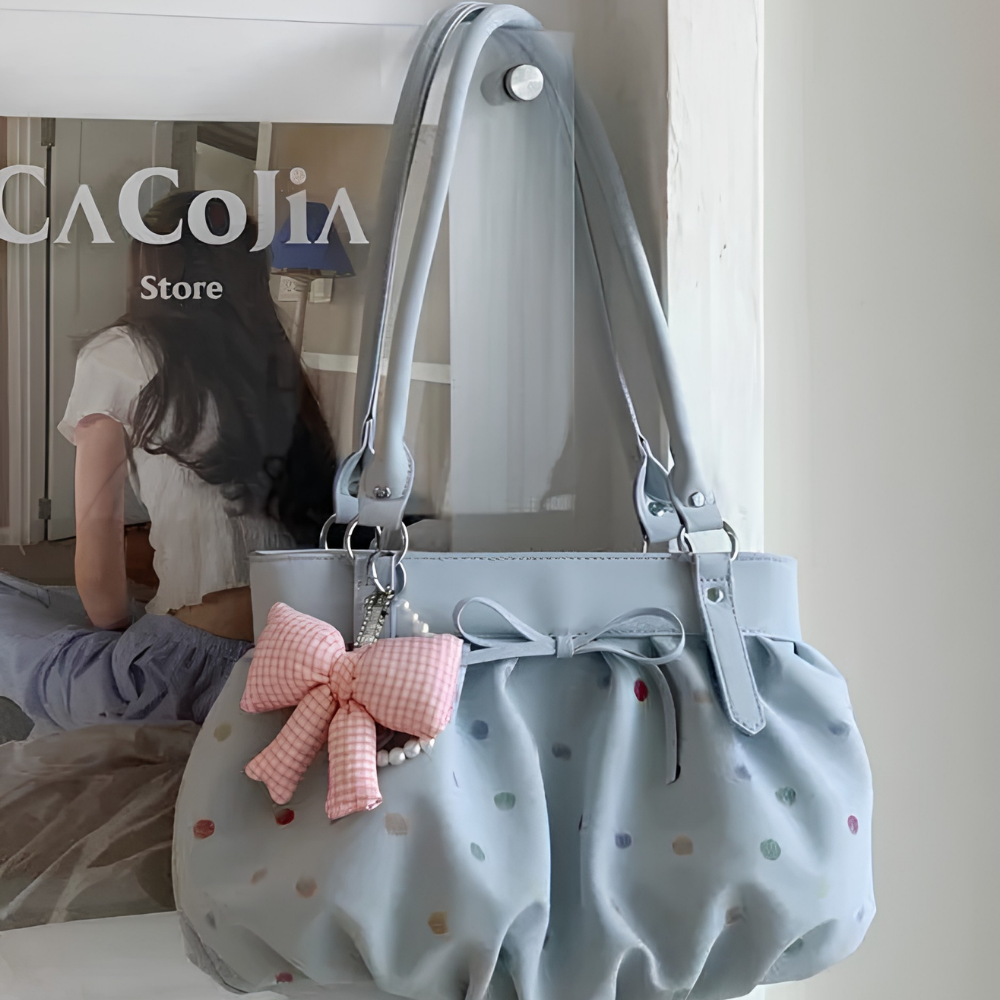 Caspina Polka Dot Shoulder Bag