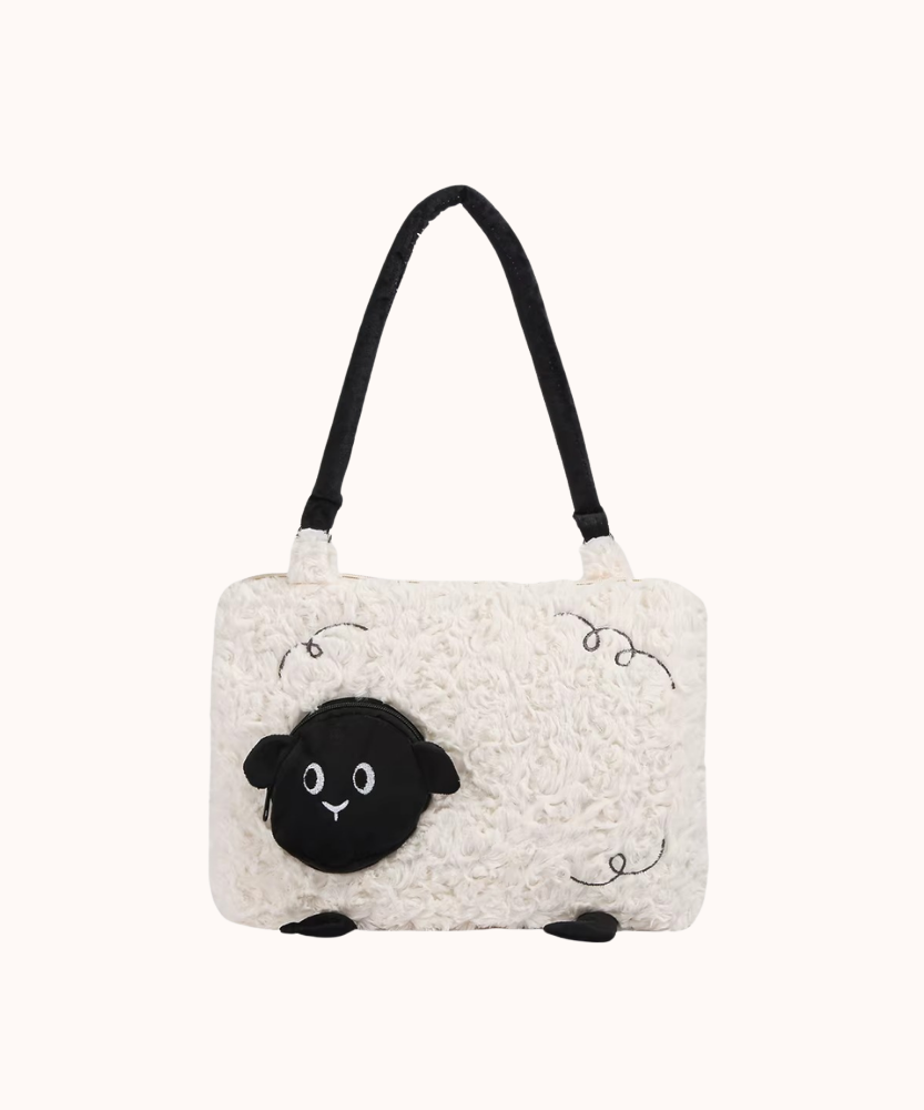 Mielune Plush Sheep Shoulder Bag