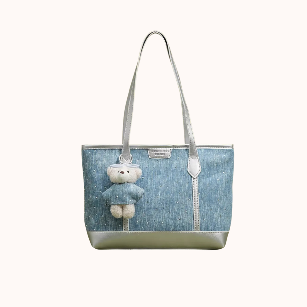 Elowen Denim-Look Tote Bag