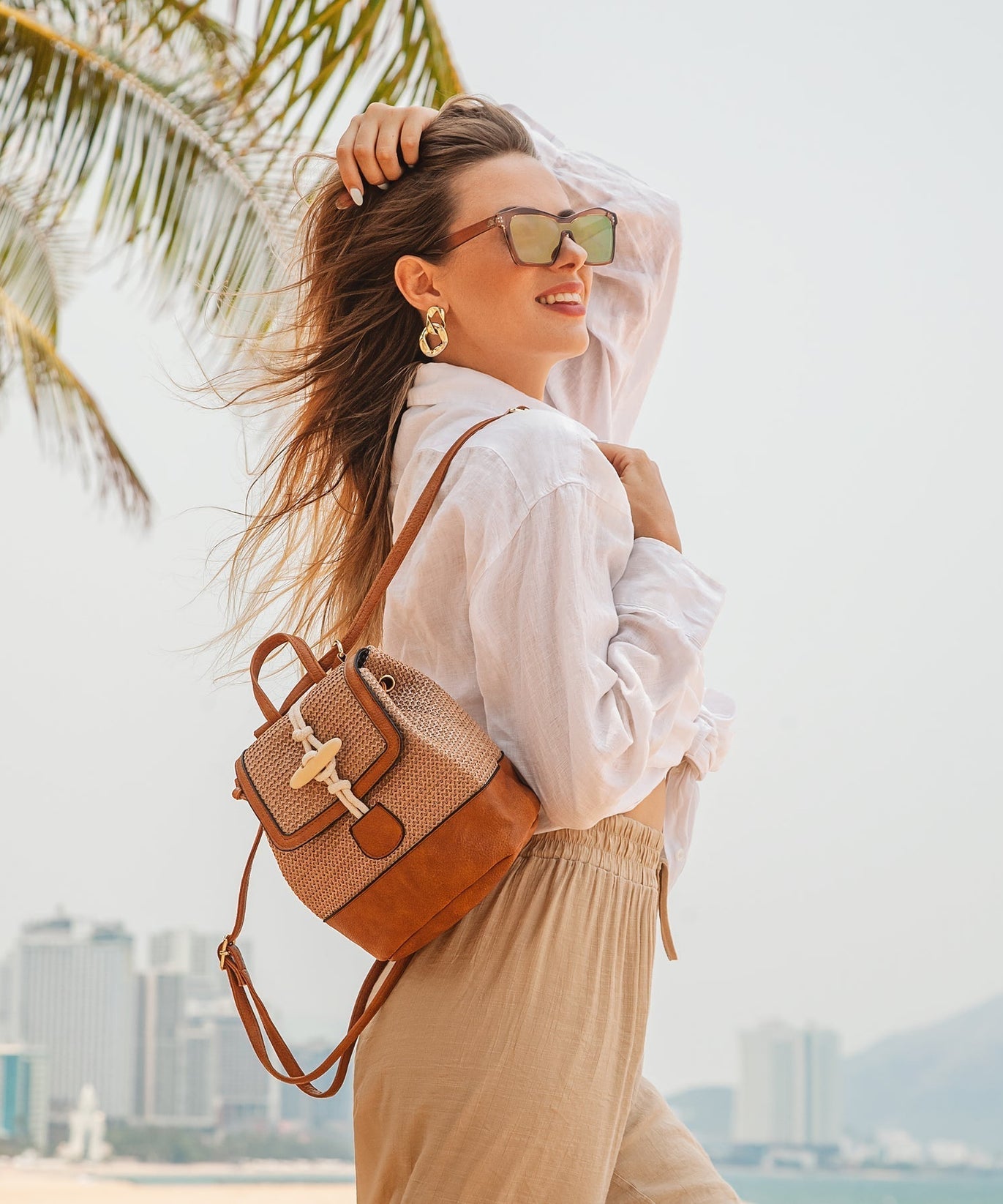 Octavienne Vegan Leather Backpack