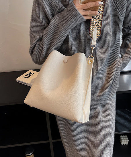 Léonore Vegan Leather Crossbody Bucket Bag