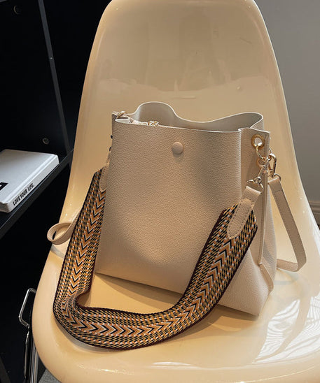 Léonore Vegan Leather Crossbody Bucket Bag