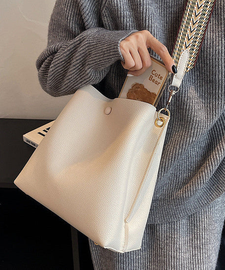 Léonore Vegan Leather Crossbody Bucket Bag