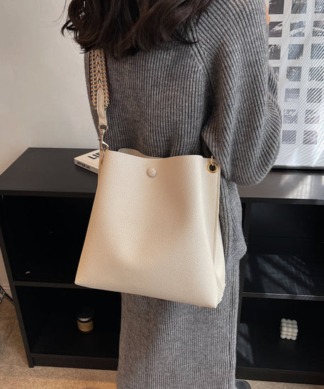 Léonore Vegan Leather Crossbody Bucket Bag
