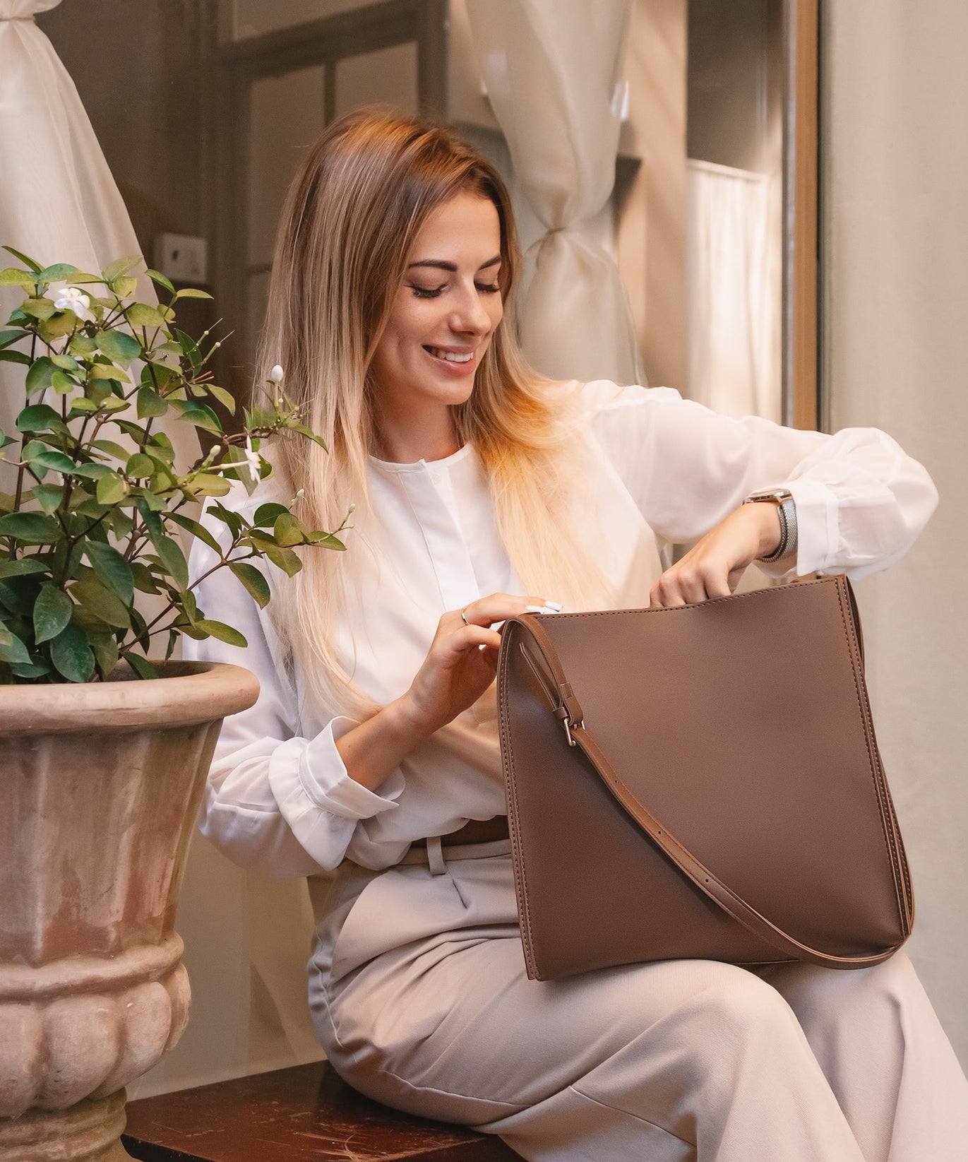 Riva Vegan Leather Tote Bag
