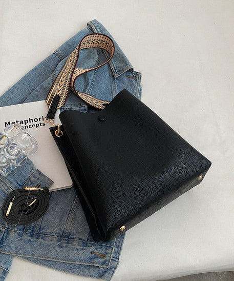 Léonore Vegan Leather Crossbody Bucket Bag