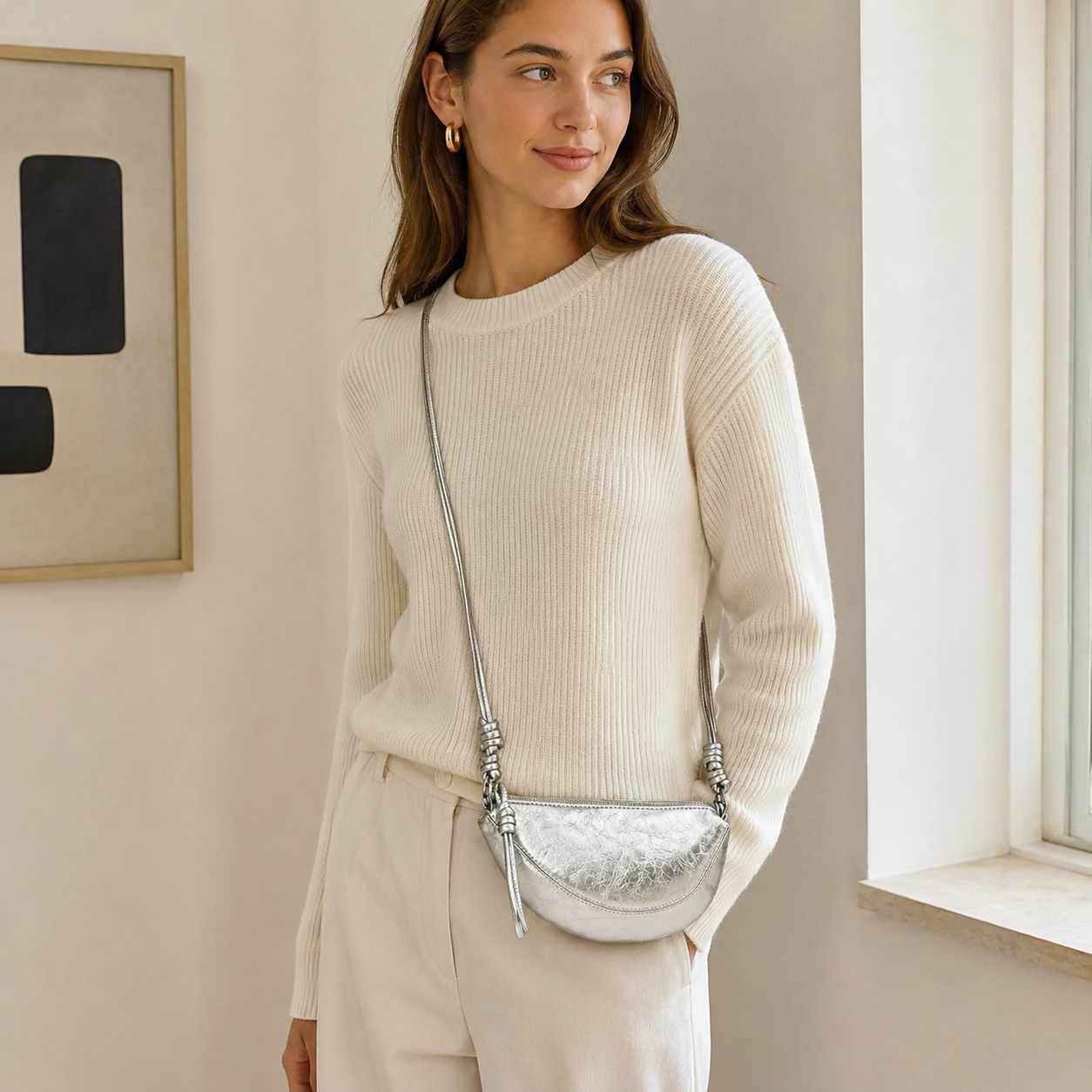 Cyralie Metallic Shoulder Bag