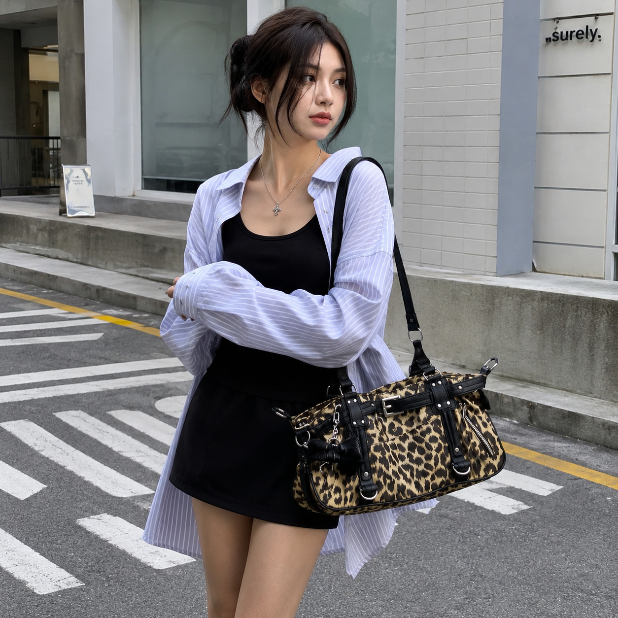 Ombrita Belted Shoulder Bag