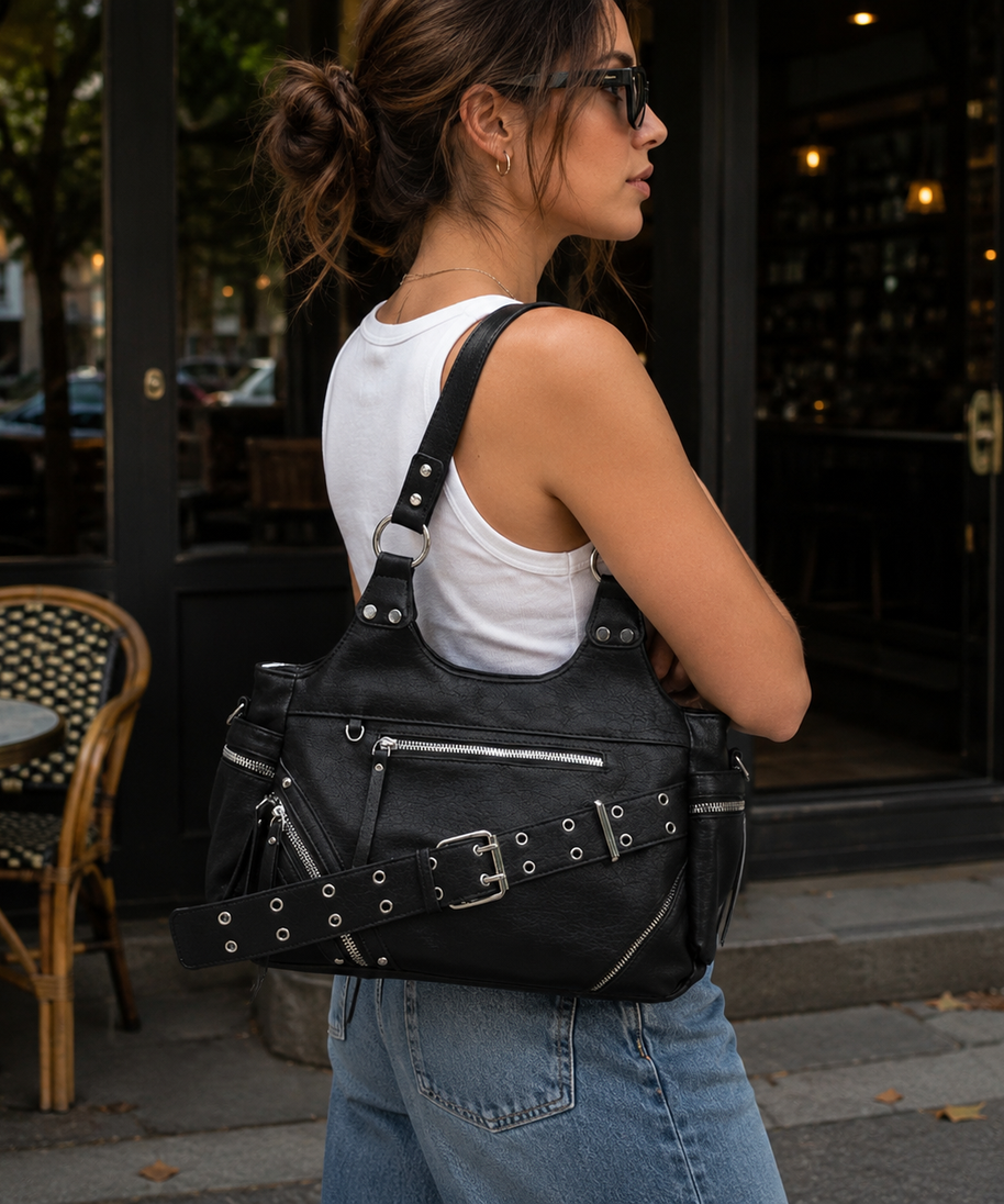 Valmira Studded Shoulder Bag