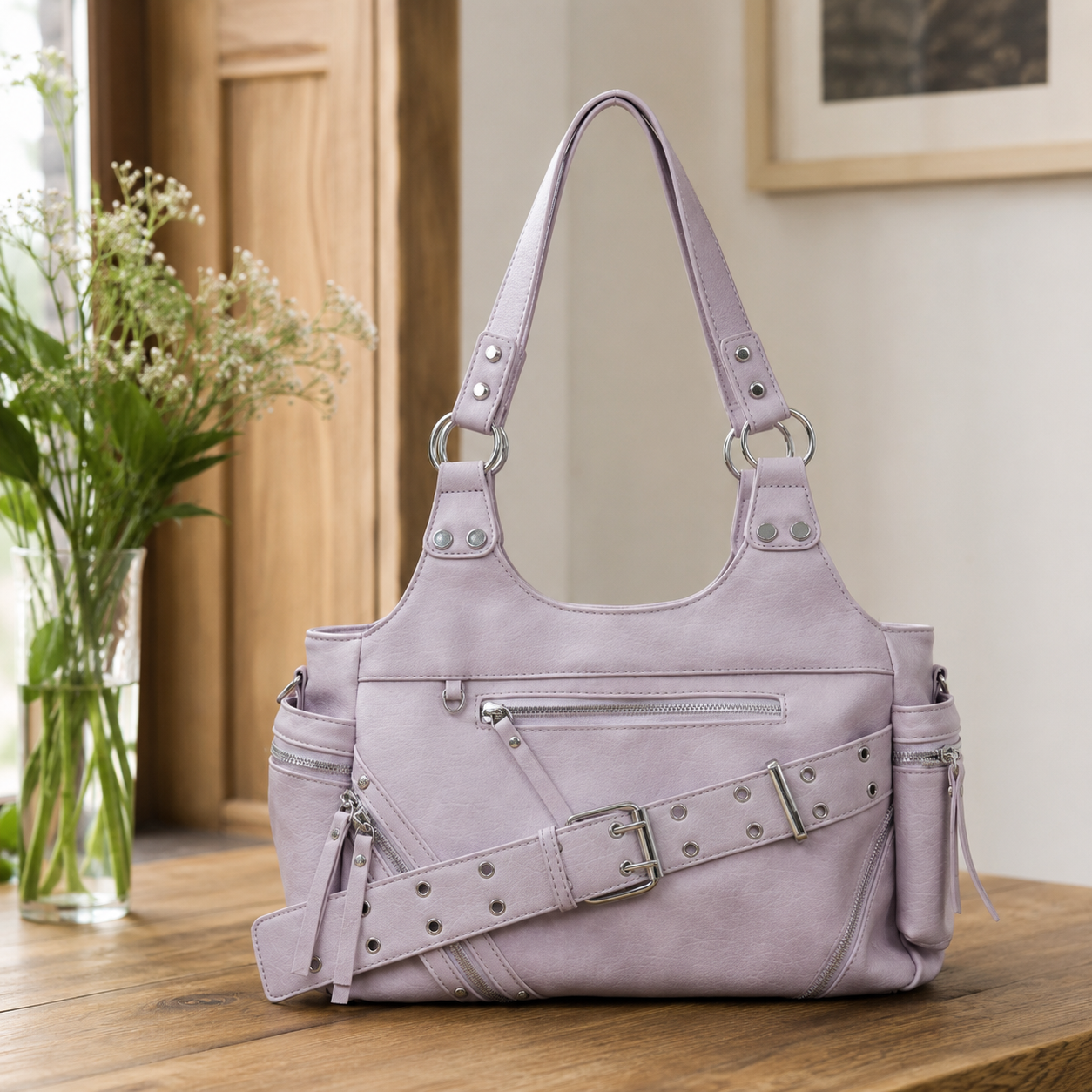 Valmira Studded Shoulder Bag