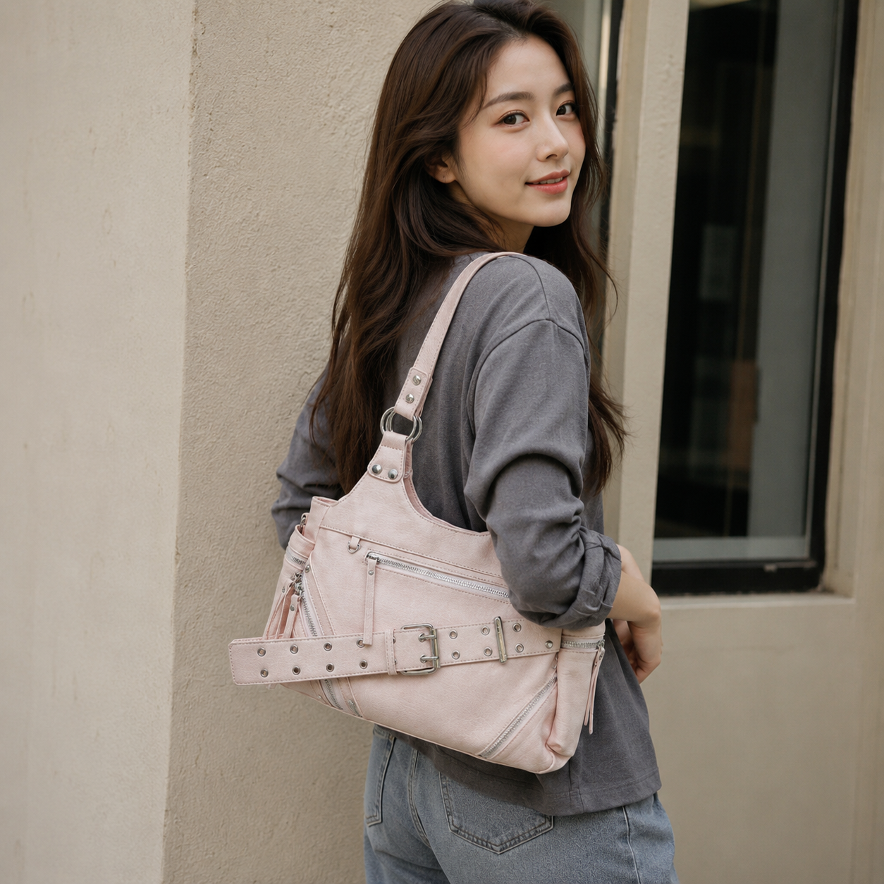 Valmira Studded Shoulder Bag