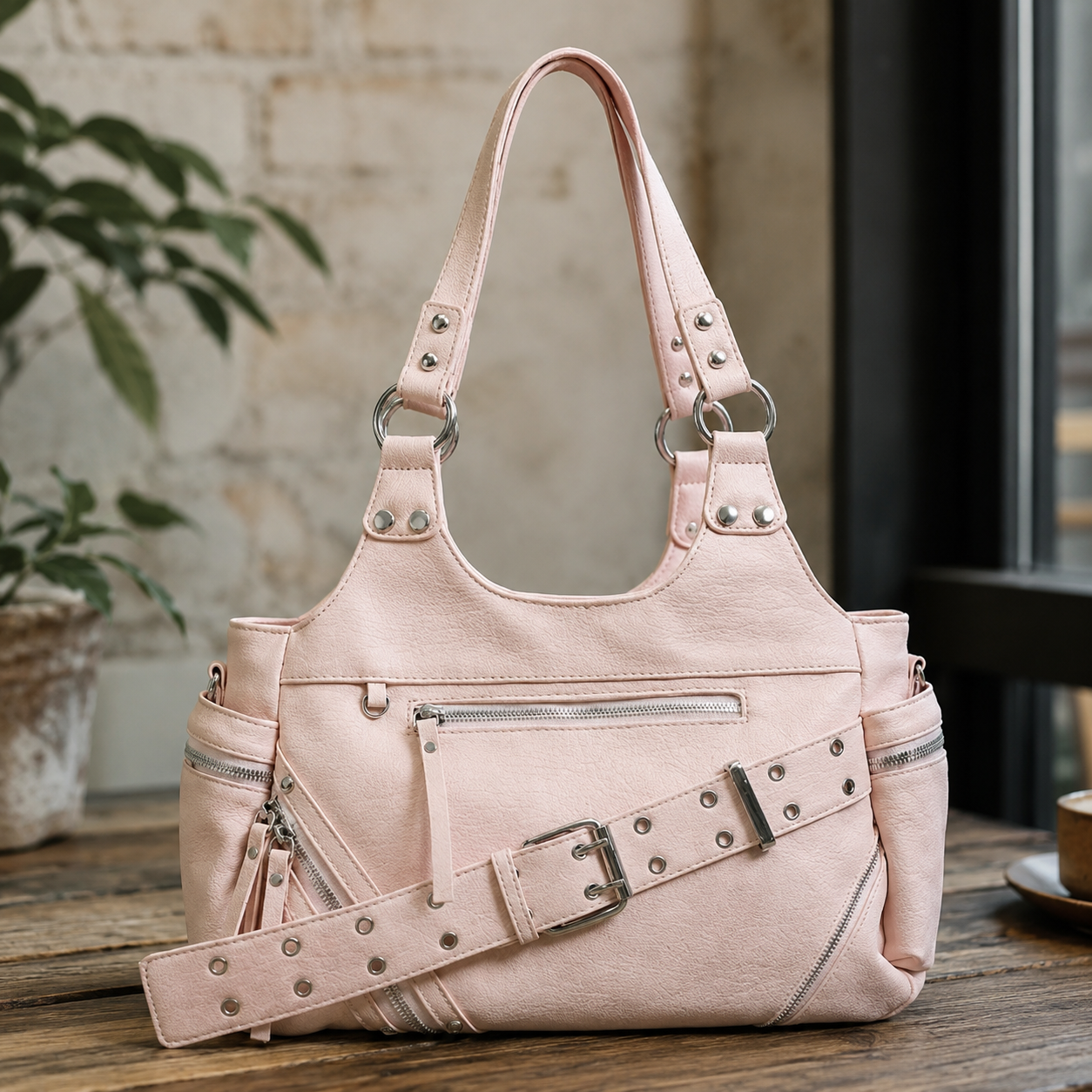 Valmira Studded Shoulder Bag