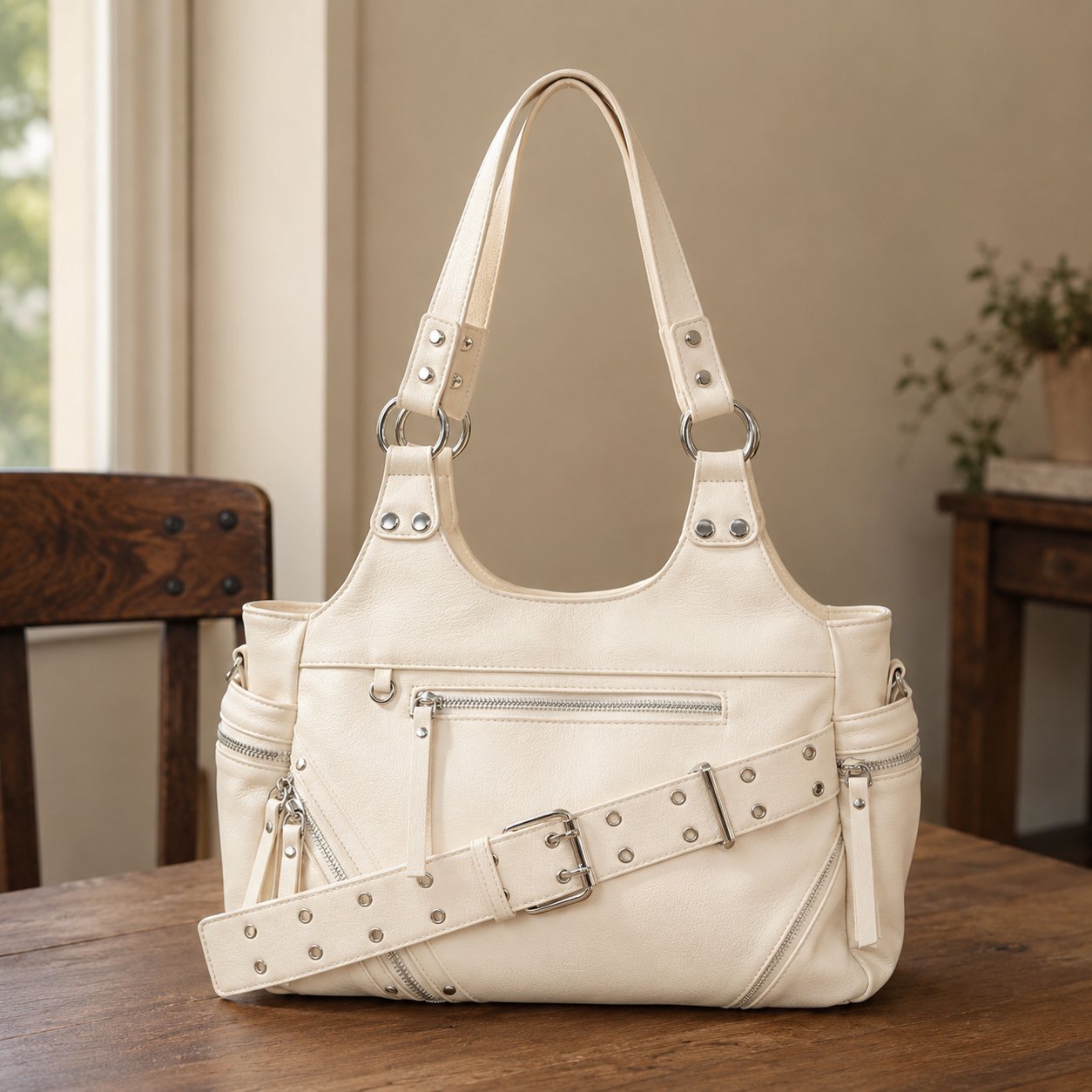 Valmira Studded Shoulder Bag