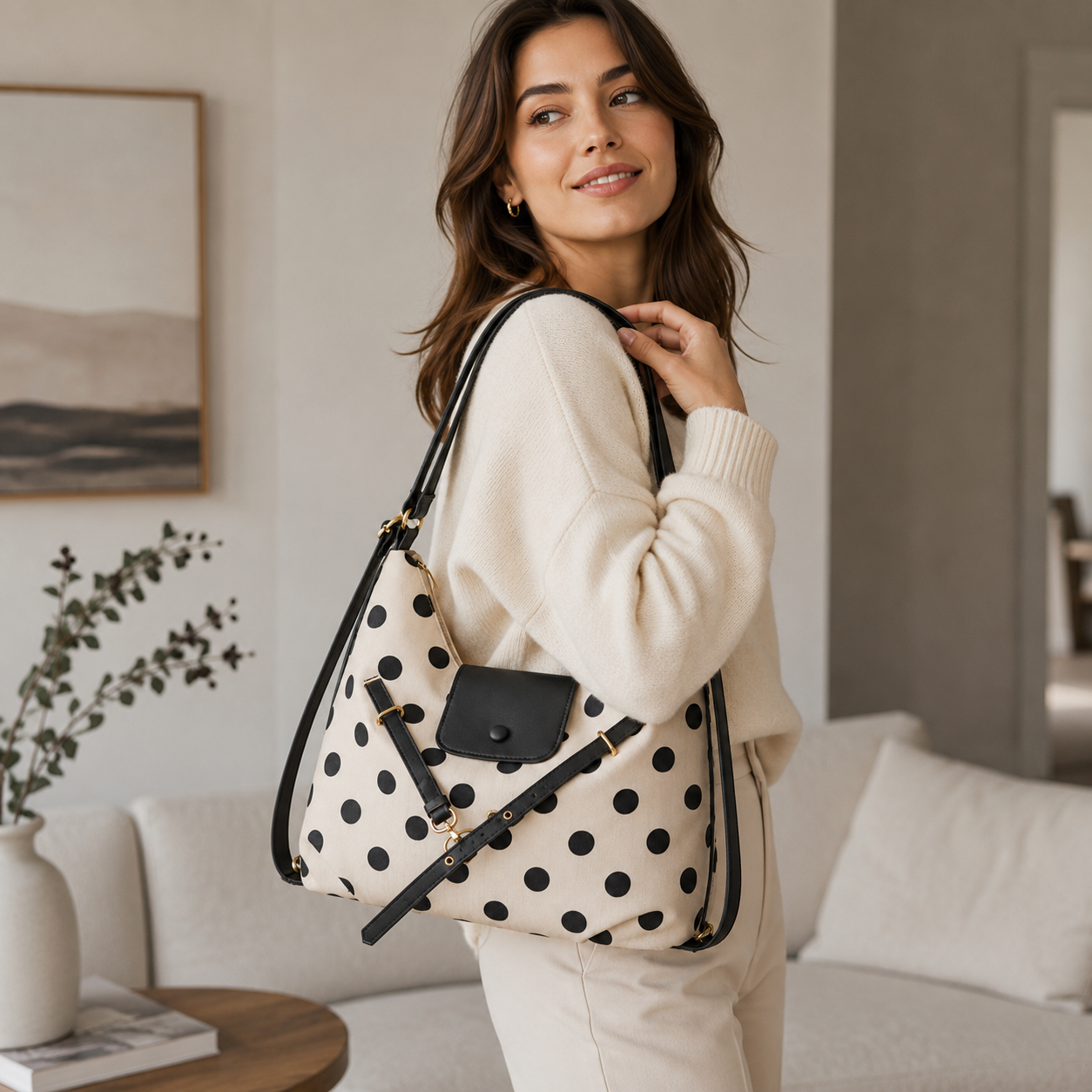 Dottara Polka Dot Shoulder Bag