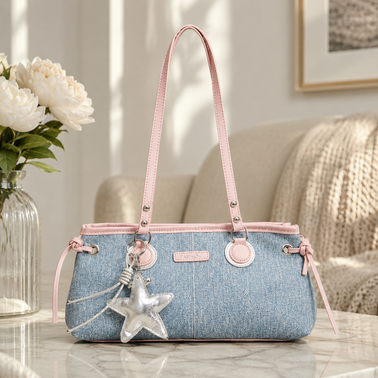 Avelora Contrast Strap Shoulder Bag